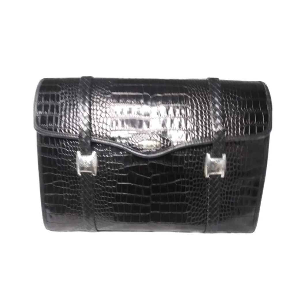 Brighton Leather Briefcase Attache Bag Croco Embossed Brighton For Business Bag